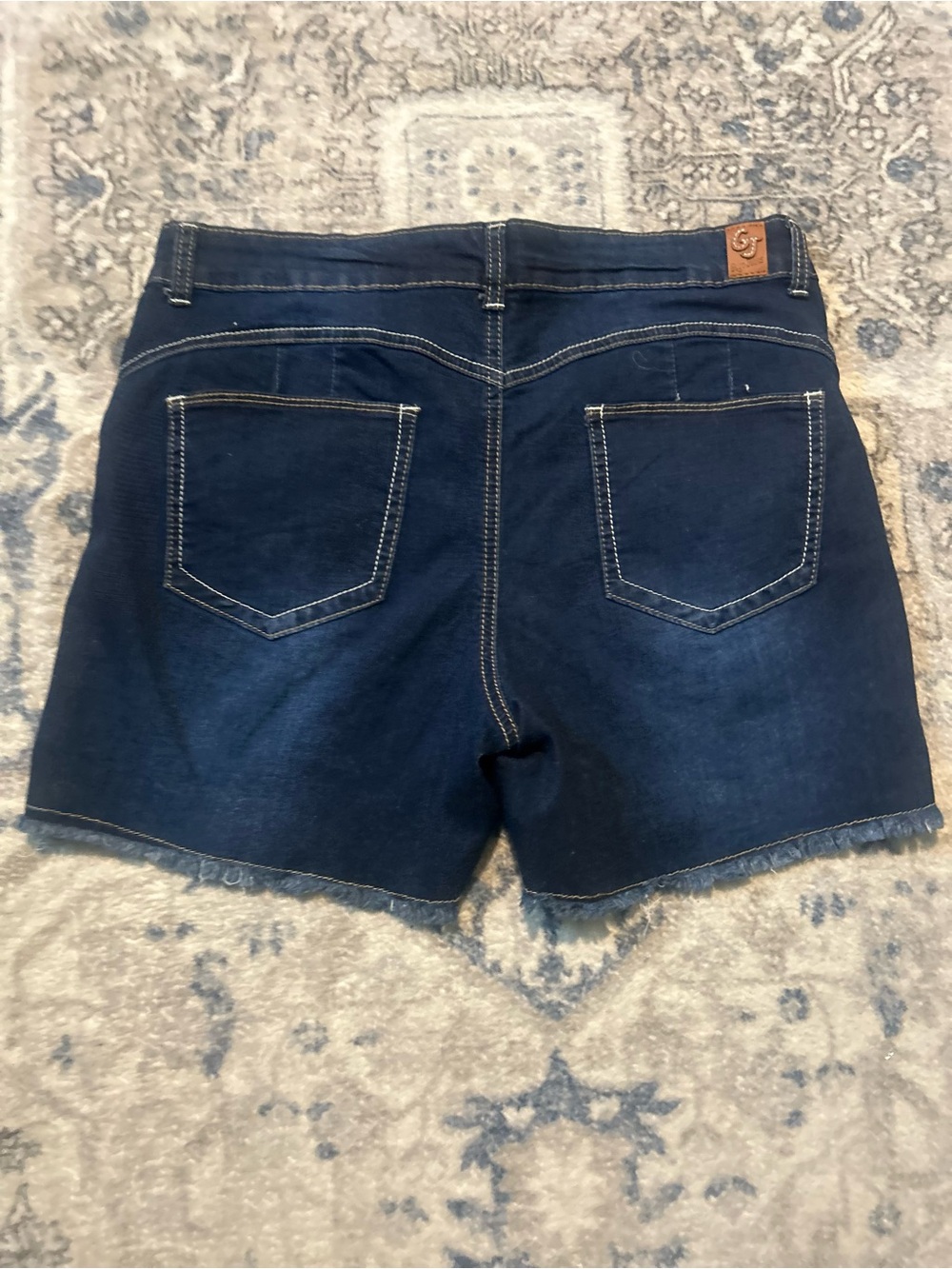 GOGO Dark Blue Mid-Rise Denim Shorts - Picture 6 of 8